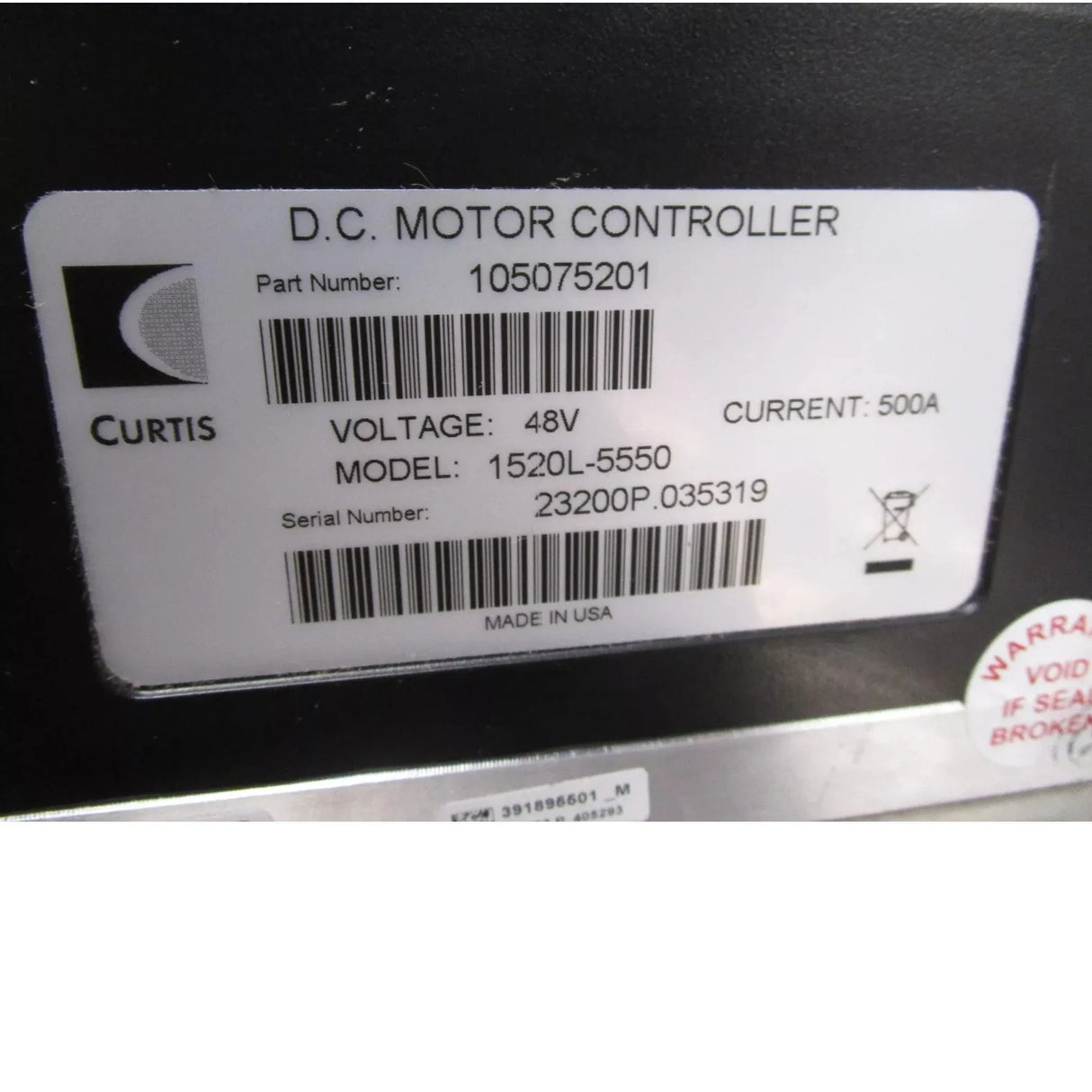 1520L-5501 Curtis﻿ Controller 48V 500A - Truck To Trailer