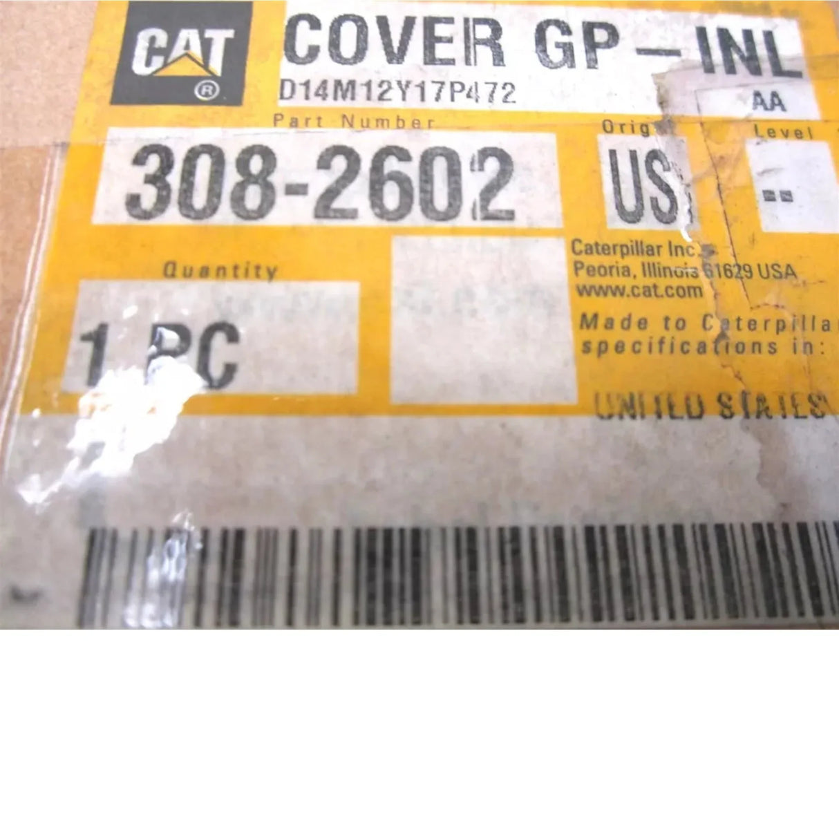 308-2602 Caterpillar Air Inlet Cover C7 - Truck To Trailer
