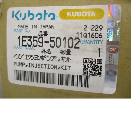 1E359-50102 Kubota Fuel Injection Pump Kit V3600-TURBO - Truck To Trailer
