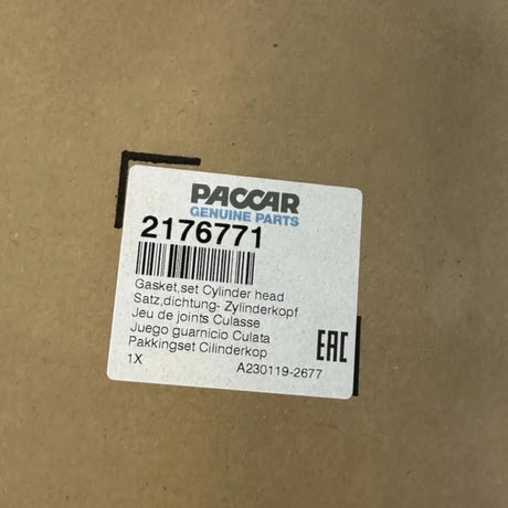2176771PE Genuine Paccar Cylinder Head Gasket Set - Truck To Trailer