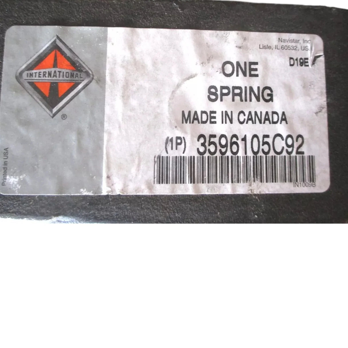 3596105C92 International Spring Chassis Rear L Support - Truck To Trailer