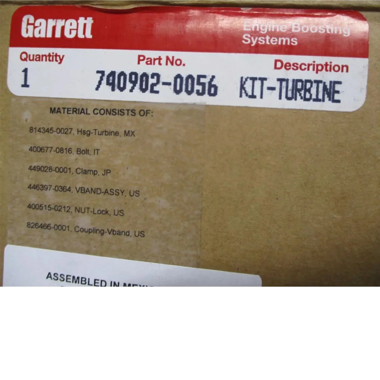 856803-5004S Garrett GTX Turbocharger Kit Gen II RR Dual Ball Bearing - Truck To Trailer