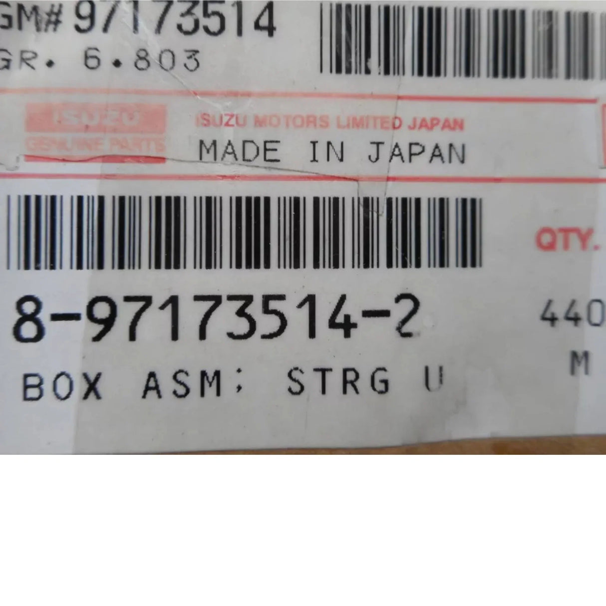 8-97173-514-2 Isuzu Diesel Steering Unit Box Assembly - Truck To Trailer