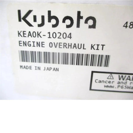 KEAOK-10204 Kubota Engine Overnaul Kit Standard Pistons - Truck To Trailer
