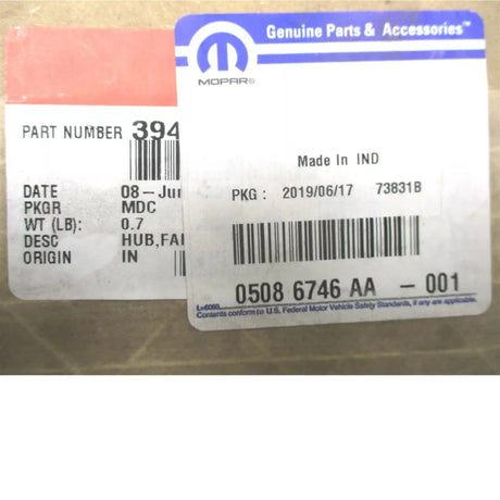 05086746AA Mopar Fan Pulley Hub Adapter 2003-2012 RAM 2500 / 3500 - Truck To Trailer