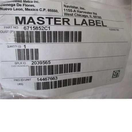 6715852C2 International Overhead Compartment Panel W/Lanyard Single Speaker - Truck To Trailer