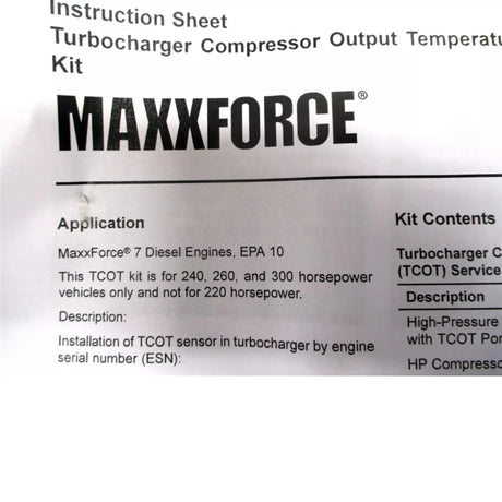 7092445C91 International Turbocharger Compressor Outlet Temperature Kit - Truck To Trailer
