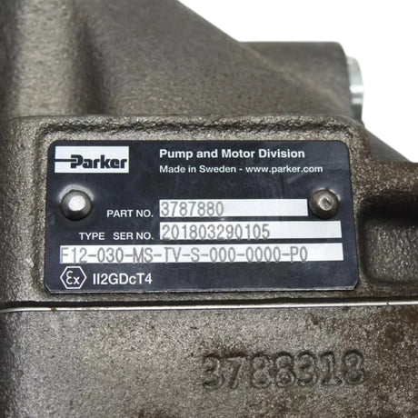 3787880 Parker Bent Axis Fixed Series F12-030-MS-TV-S-000-0000-P0 F12-030 - Truck To Trailer