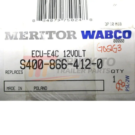 S400-866-412-0 Genuine Wabco ABS Electronic Control - Truck To Trailer