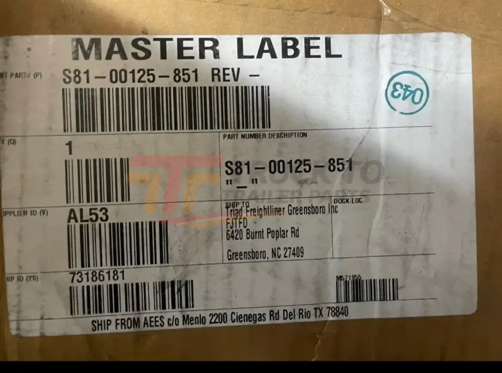 S81-00125-851 Freightliner Wiring Harness Chassis P3 13 - Truck To Trailer