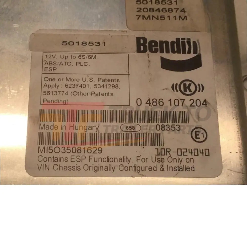 SB735005 Genuine Mack Control Unit - Truck To Trailer