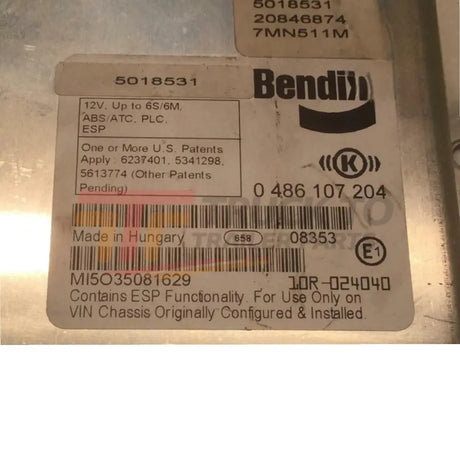 SB735005 Genuine Mack Control Unit - Truck To Trailer