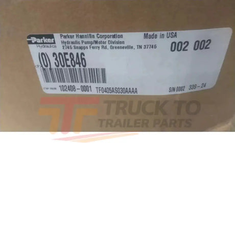 TF0405AS030AAAA Parker Hydraulic Motor - Truck To Trailer