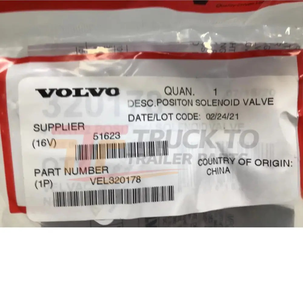 VEL 320178 Genuine Mack Valve-4-Way 2 Position Solenoid - Truck To Trailer