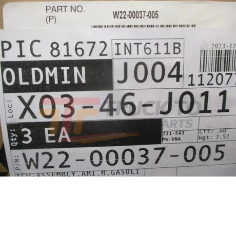 W22-00037-005 Freightliner Instrument Control Unit - Panel, Assembly - Truck To Trailer