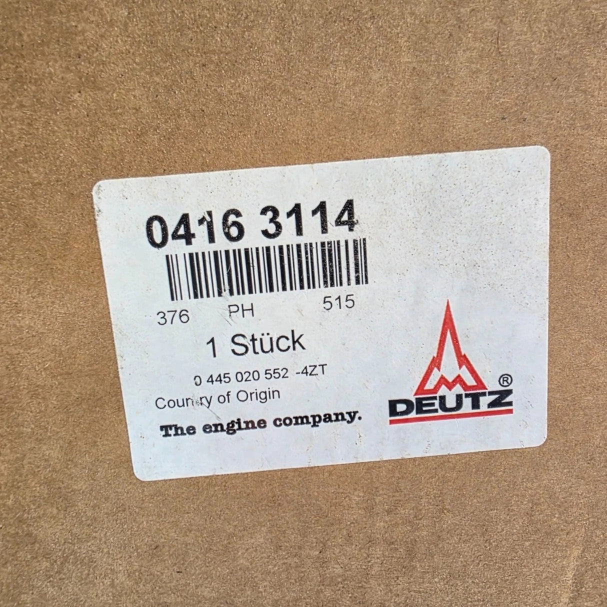 0416-3114 Genuine Deutz Engine High Pressure Fuel Pump