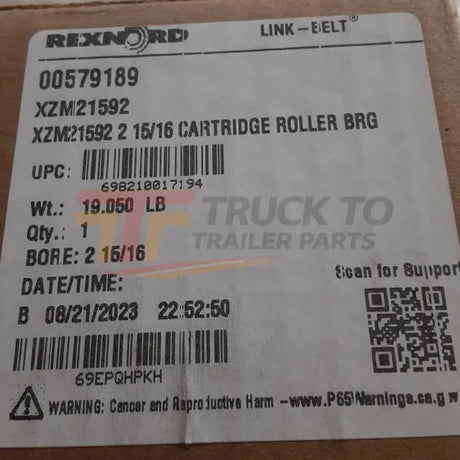 XZM21592 Genuine Rexnord Cartridge Roller Bearing - Truck To Trailer