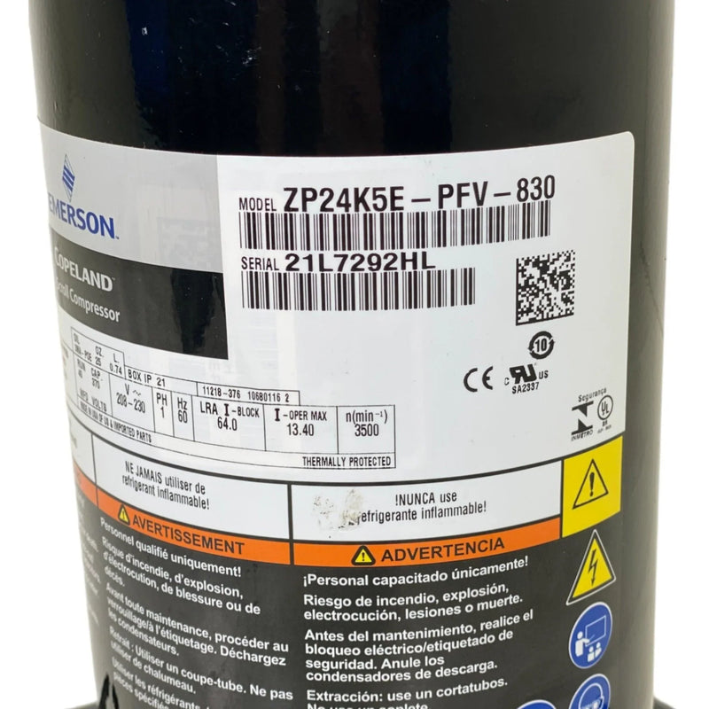 ZP24K5EPFV830 Genuine Copeland Scroll Compressor