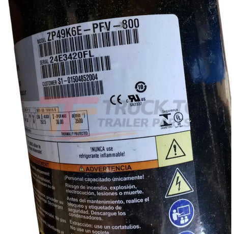 ZP49K6E-TFD-800 Copeland Scroll Compressor - Truck To Trailer