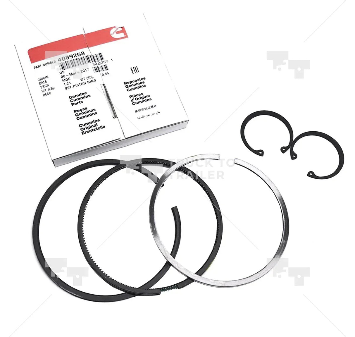 3965497 Genuine Cummins Engine Piston Kit - Truck To Trailer