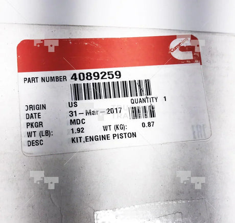 3965497 Genuine Cummins Engine Piston Kit - Truck To Trailer