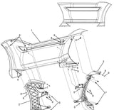 A33-1199-2001R Genuine Kenworth Rh Fairing Assembly - Truck To Trailer