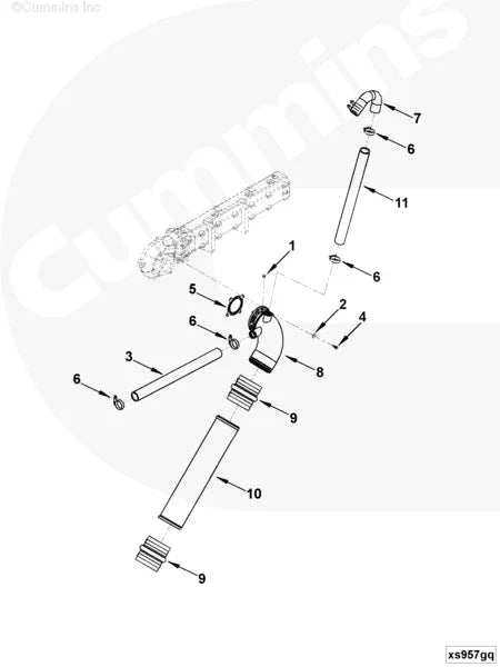 Cummins 4945052 Plain Hose - Truck To Trailer