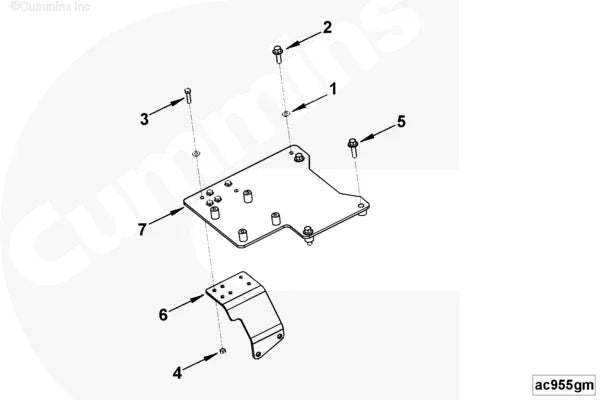 Cummins 4949592 Air Cleaner Bracket - Truck To Trailer