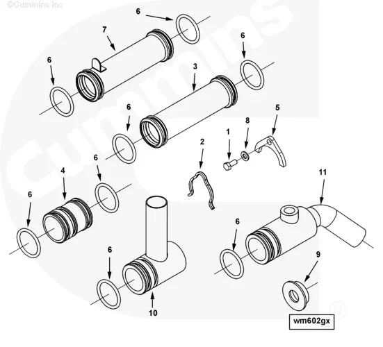 Cummins 4956487 Water Transfer Connection - Truck To Trailer