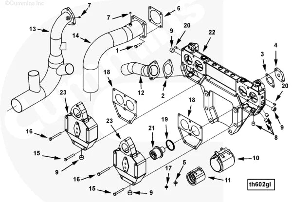 Cummins 4964496 Water Bypass Tube - Truck To Trailer