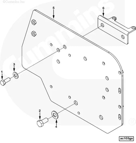 Cummins 4987718 Air Cleaner Bracket - Truck To Trailer