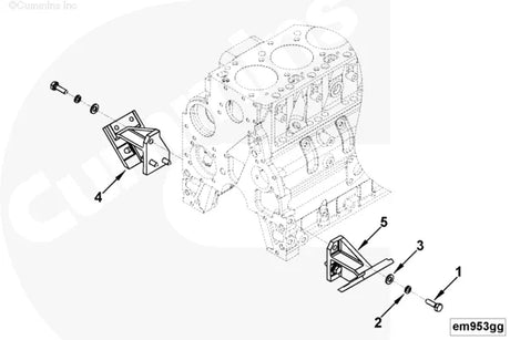 Cummins 4988375 Front Engine Support - Truck To Trailer