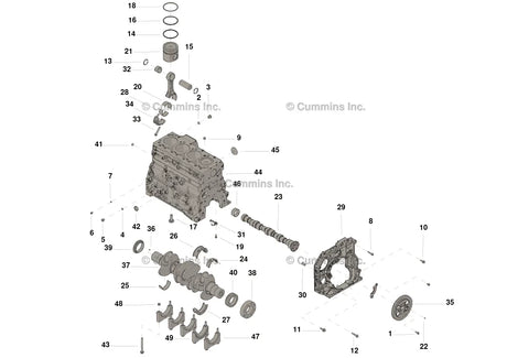 Cummins 4991102 Short Block Kit - Truck To Trailer