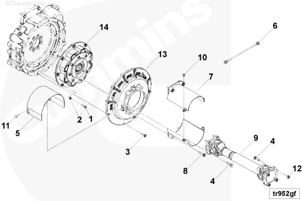 Cummins 4994585 Drive Extension Shaft - Truck To Trailer