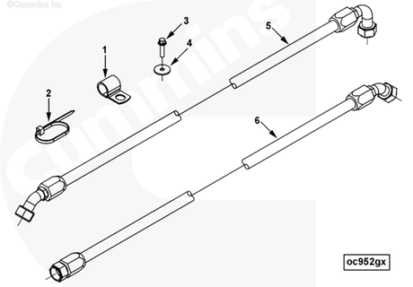 Cummins 5253158 Flexible Hose - Truck To Trailer