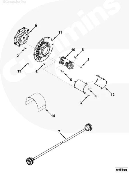 Cummins 5253601 Drive Extension Shaft - Truck To Trailer