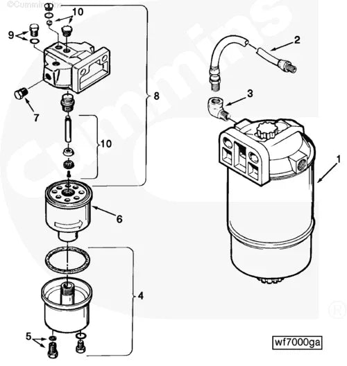 Cummins C0149194900 Fuel Filter Head Assembly - Truck To Trailer