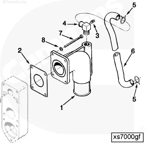 Cummins C0502101700 Elbow Hose Coupling - Truck To Trailer