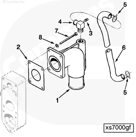 Cummins C0502101700 Elbow Hose Coupling - Truck To Trailer