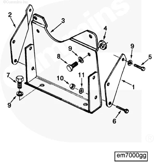 Cummins C0750101000 Regular Hexagon Nut - Truck To Trailer